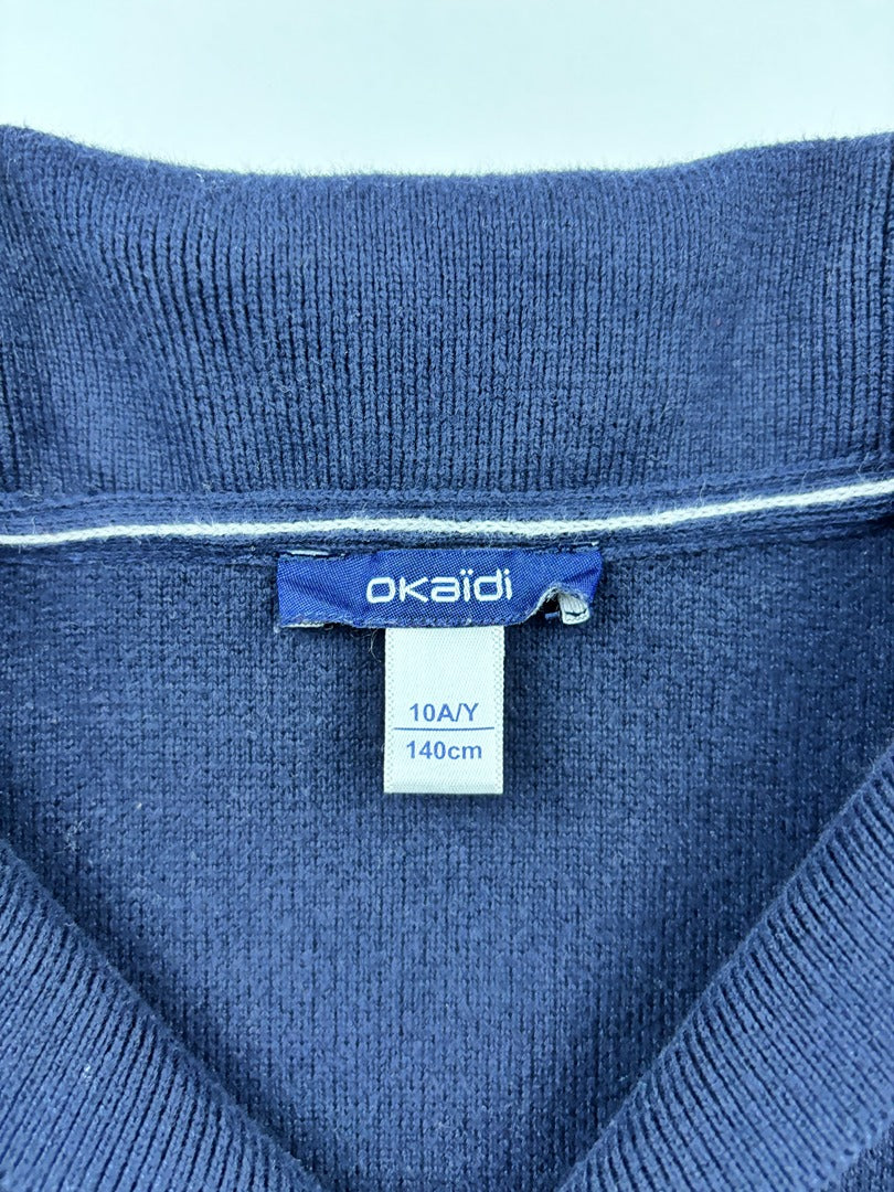 Gilet Okaïdi - 10 ans - Bleu marine - État : Excellent