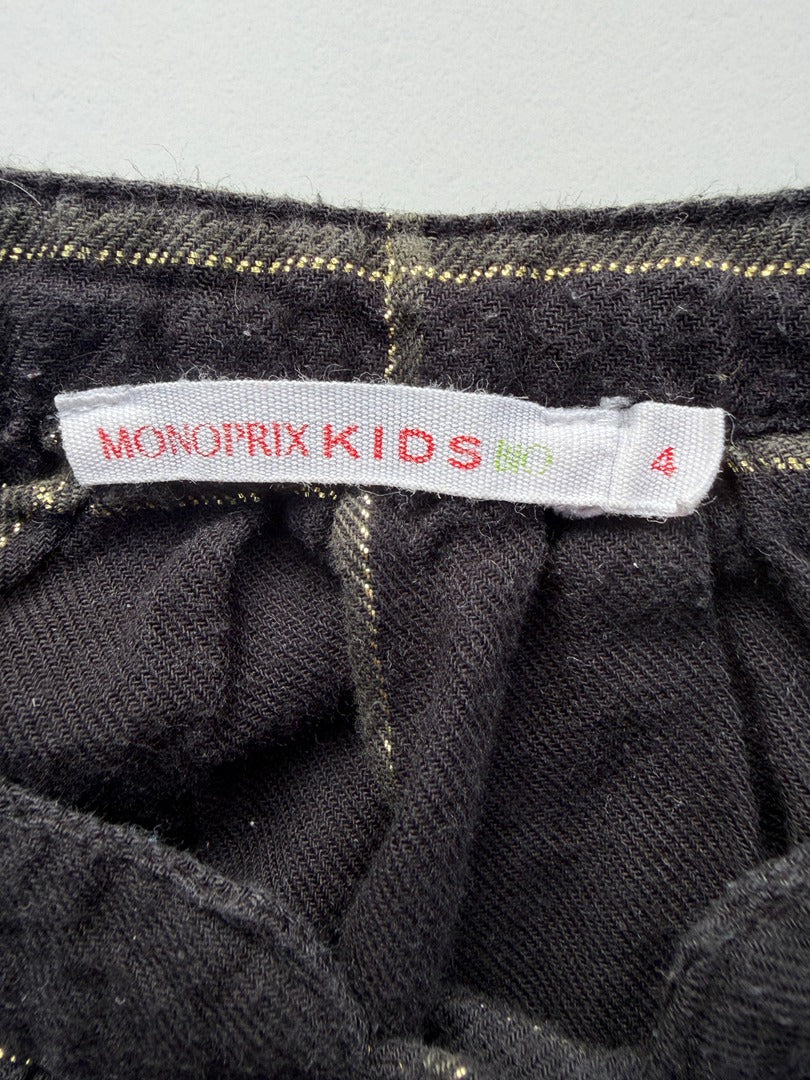 Chemise Monoprix Kids - 4 Ans - Noir et doré- État : Excellent