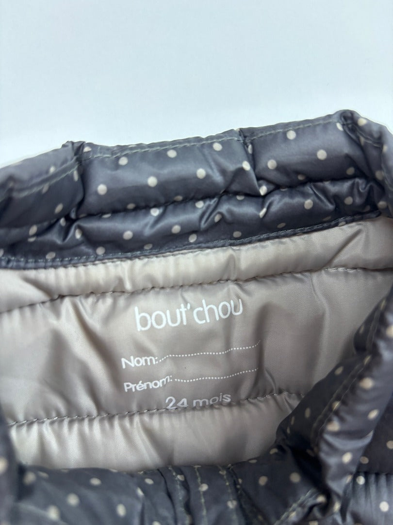 Doudoune bout'chou - 24 mois - Gris - État : Excellent