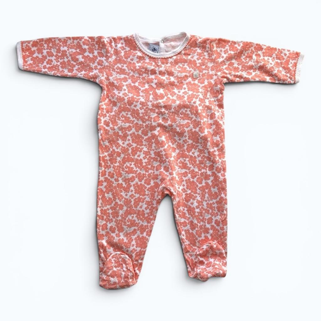 Pyjama Une Pièce Petit Bateau - 12 Mois - Corail - État : Excellent