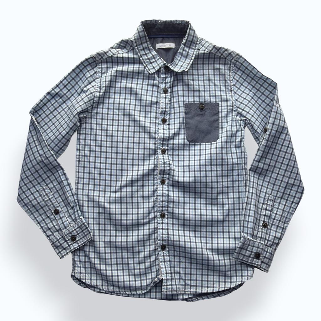 Chemise Okaïdi - 10 Ans - Bleu - État : Excellent