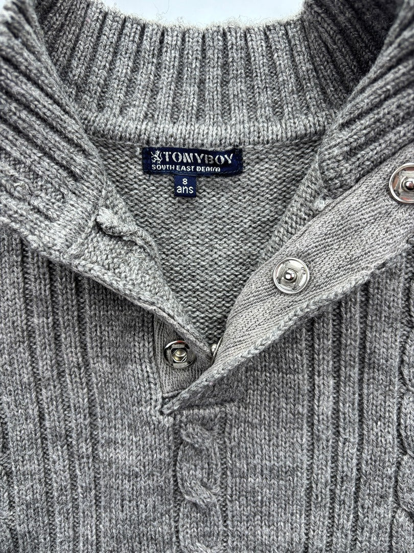 Pull Tonyboy - 8 ans - Gris - État : Excellent