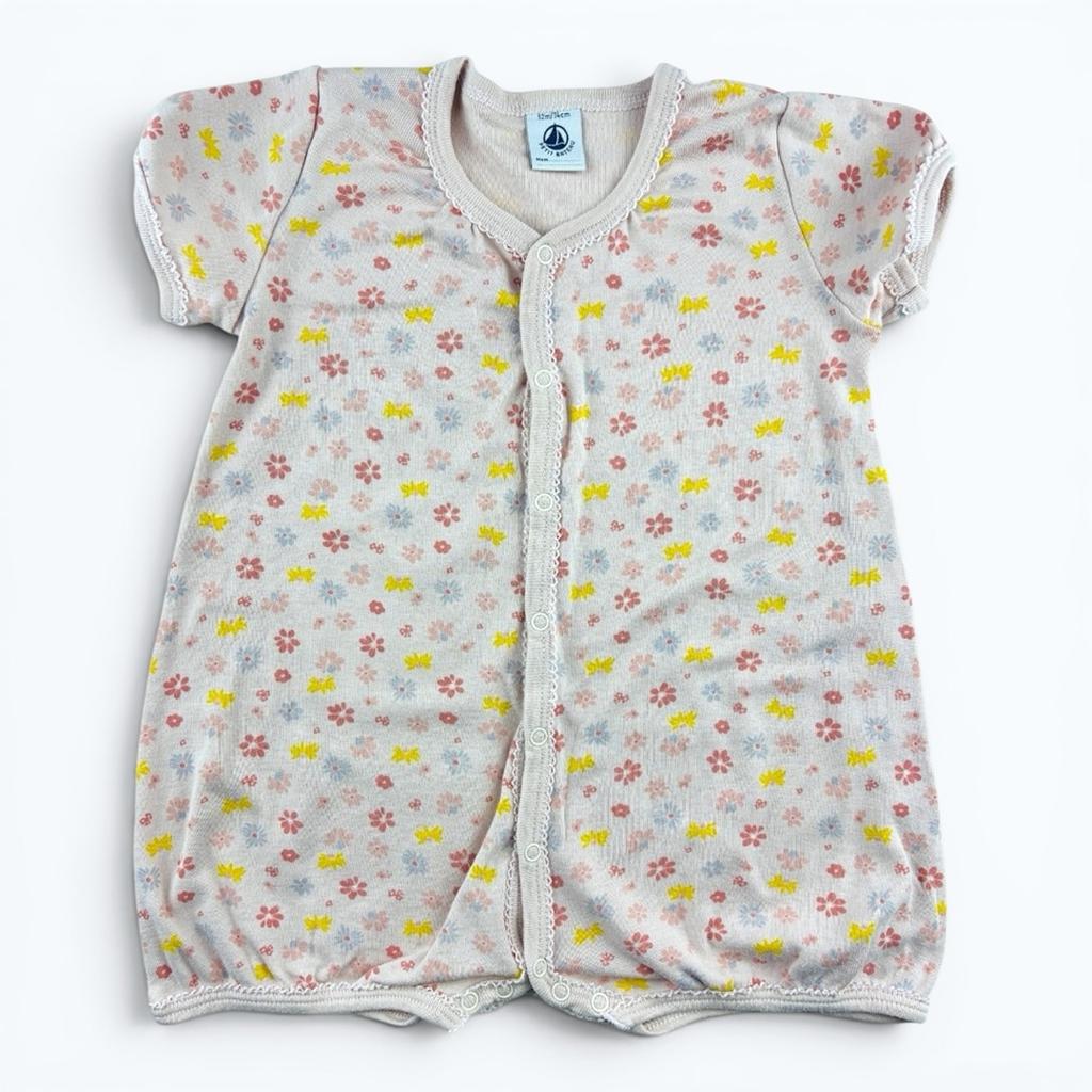 Barboteuse Petit Bateau - 12m/74cm - Rose - État : Excellent