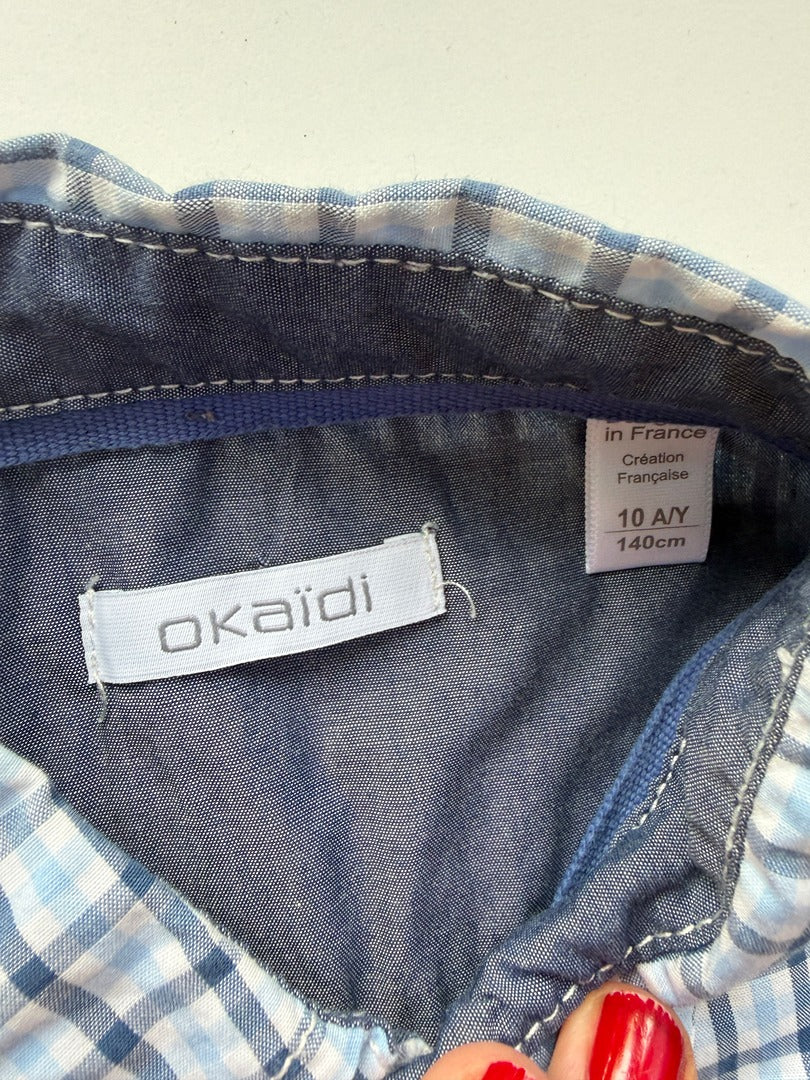 Chemise Okaïdi - 10 Ans - Bleu - État : Excellent