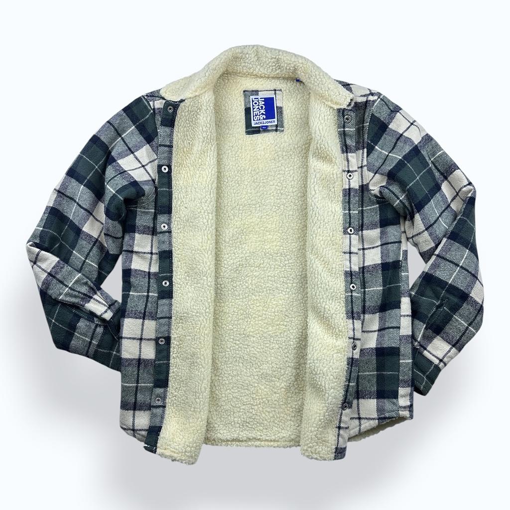 Veste Polaire Jack & Jones - 12 Ans - Vert/blanc - Très Bon État