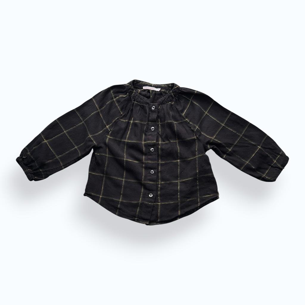 Chemise Monoprix Kids - 4 Ans - Noir et doré- État : Excellent