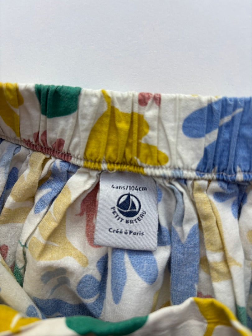 Jupe Petit Bateau - 4 Ans - Bleu Et Jaune - État : Excellent