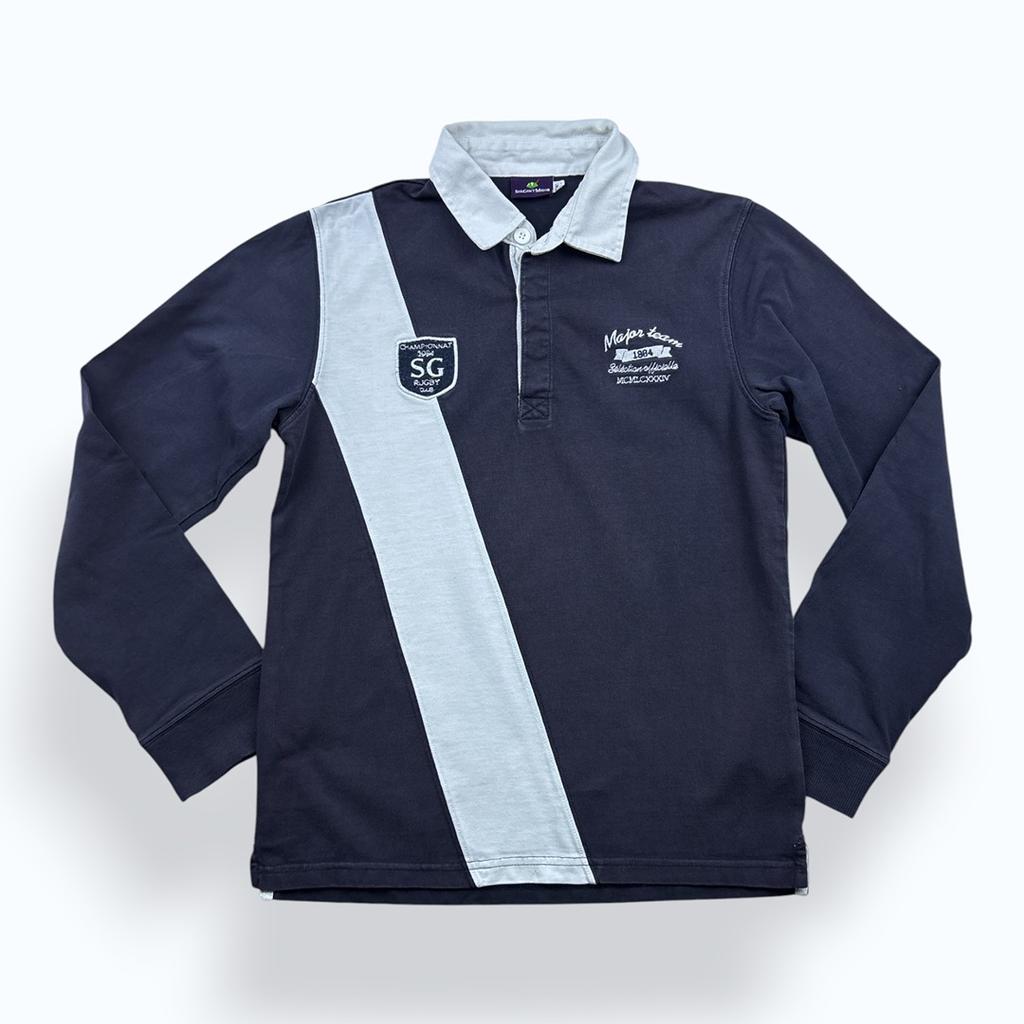 Polo Sergent Major - 10 Ans - Marine/blanc - État : Excellent