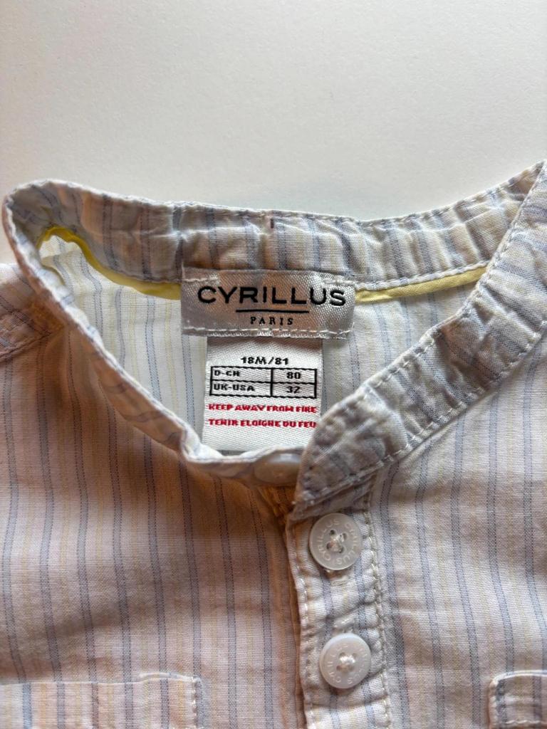 Chemise à rayures Cyrillus en coton - 18 mois