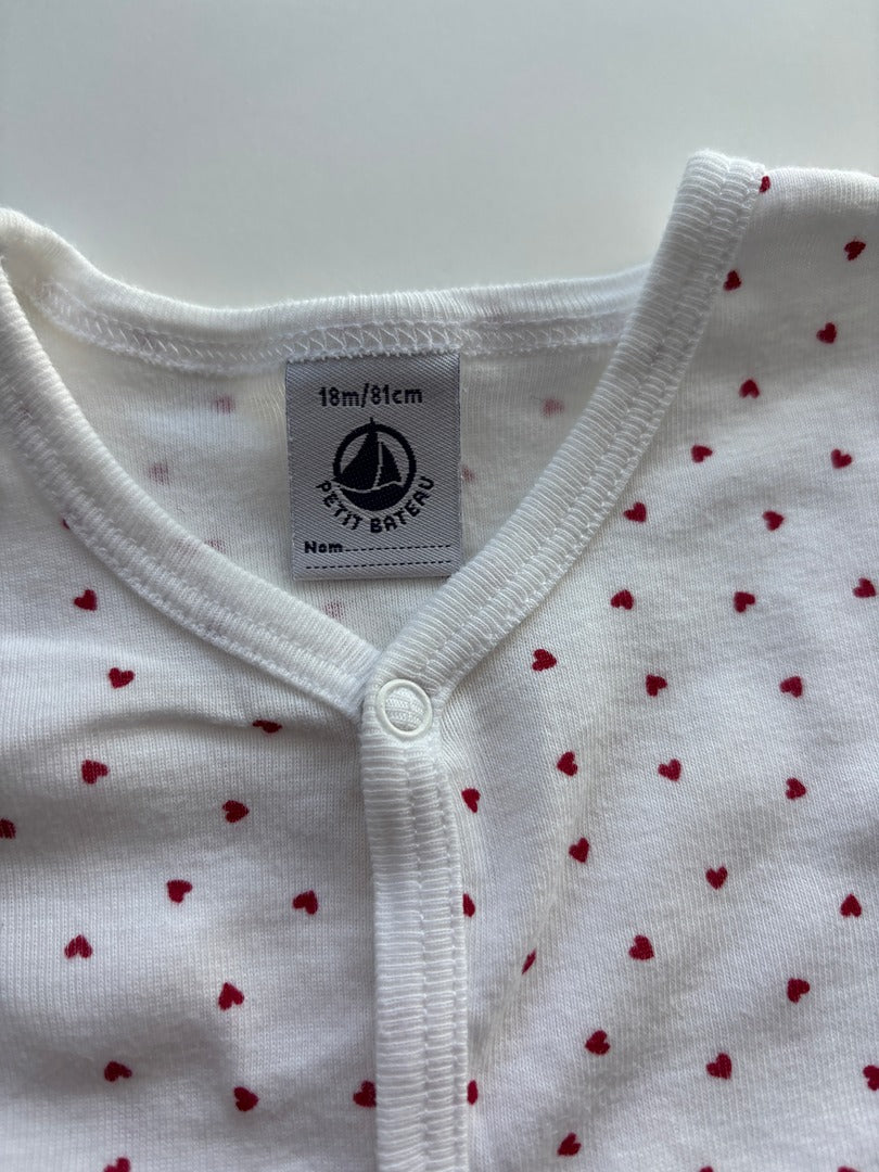 Pyjama Petit Bateau - 18 mois - Blanc - État : Excellent