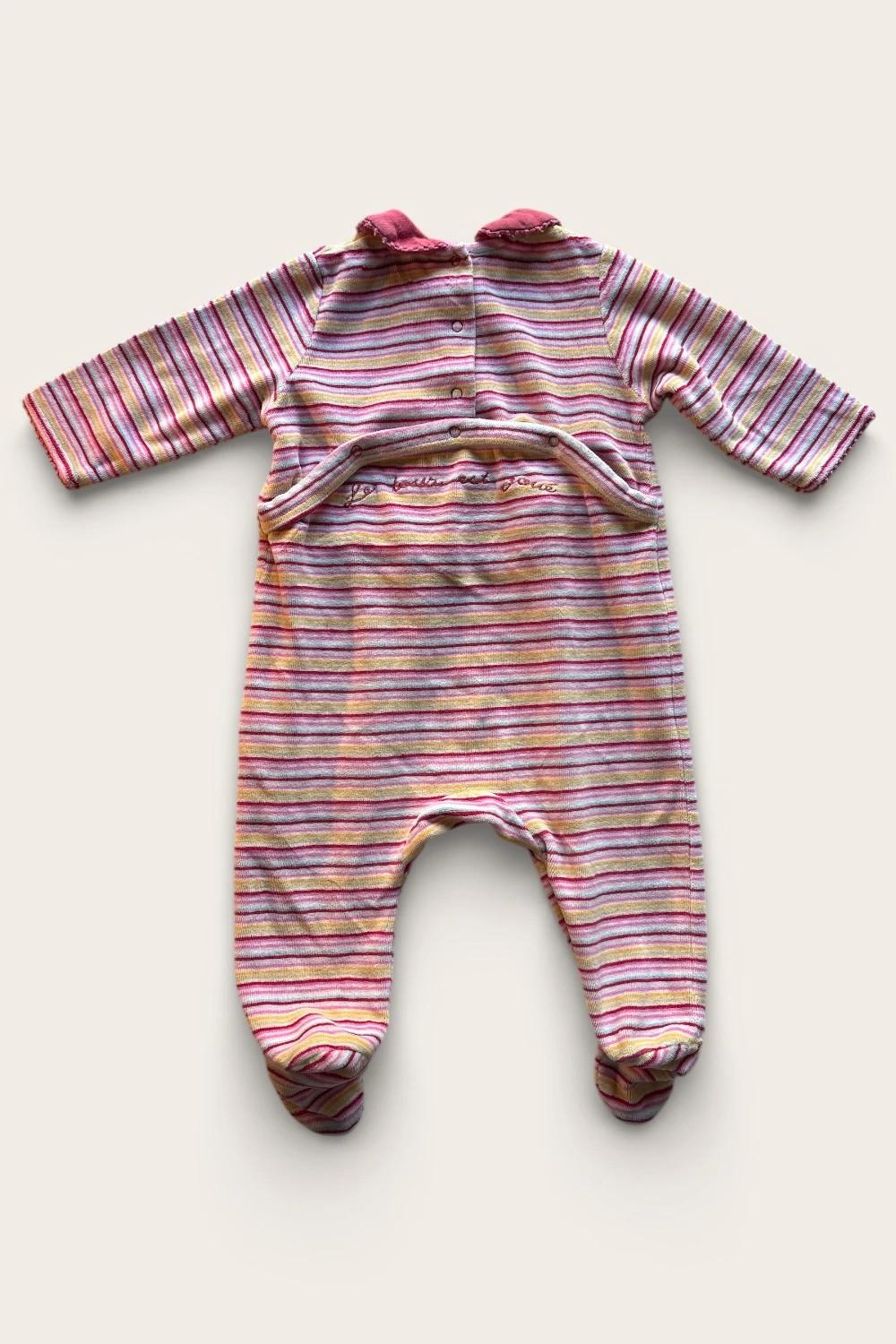 Pyjama Rose bleu jaune Jacadi 6 mois