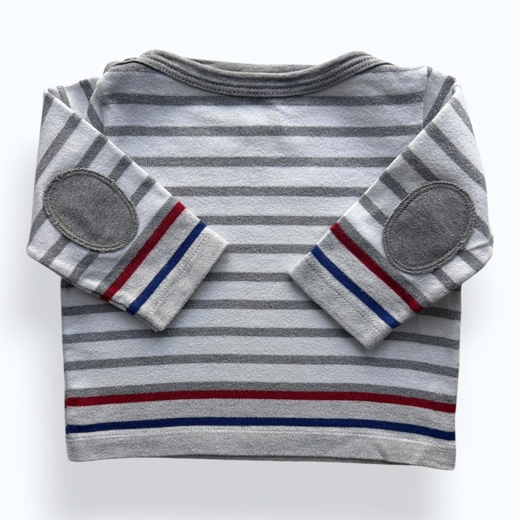 T-shirt Petit Bateau - 6 Mois - Gris - État : Excellent