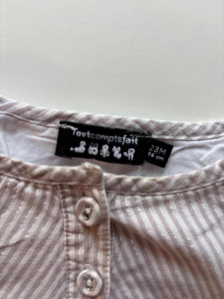Robe bébé rayée 23 mois / 2 ans