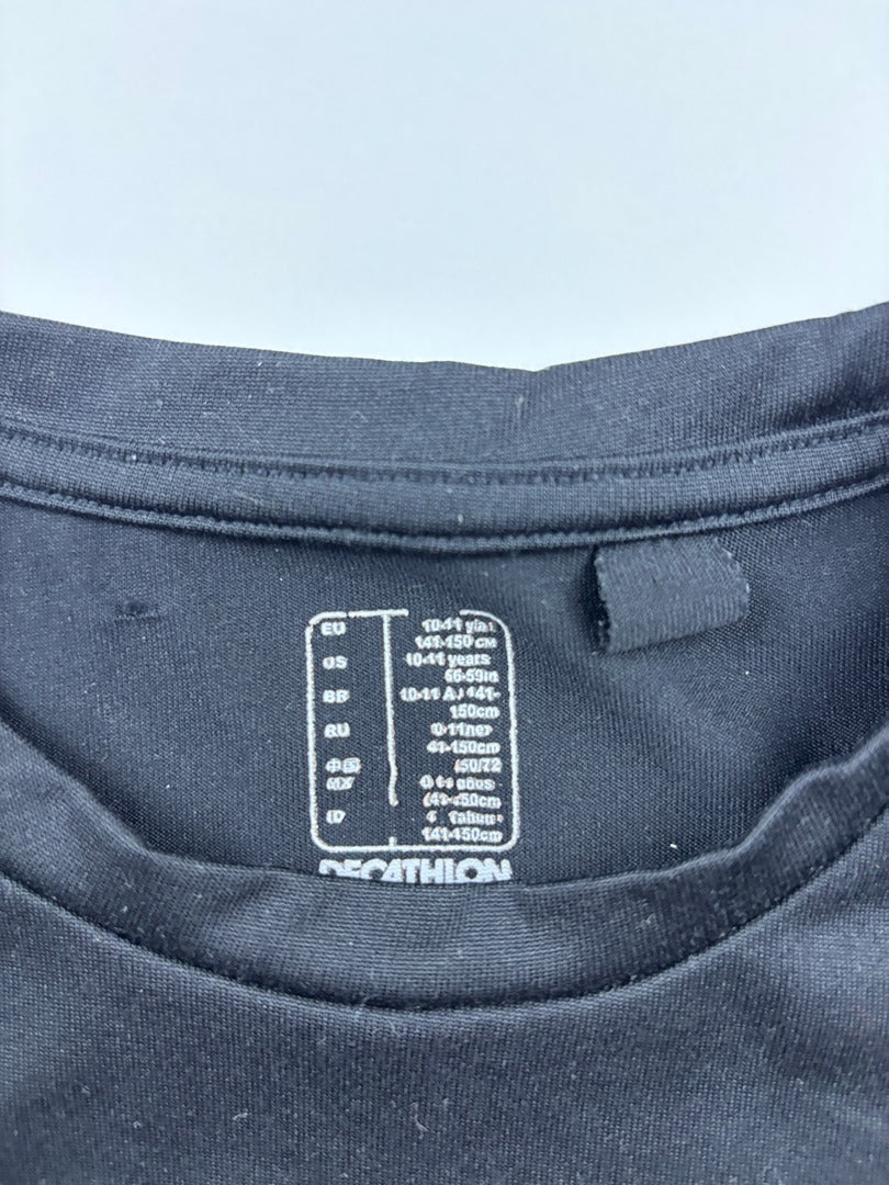 T-shirt Decathlon - 10 Ans - Noir/orange - Très Bon État