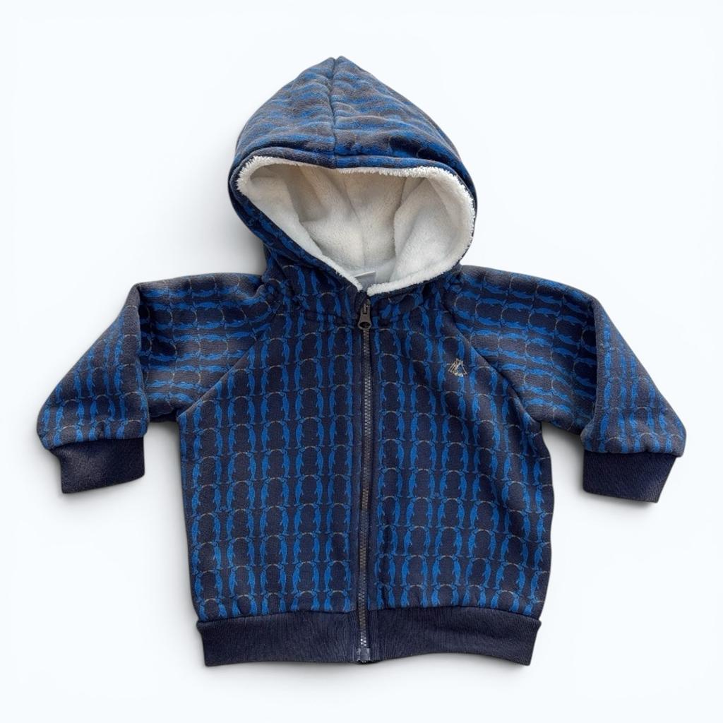 Gilet Zippé Petit Bateau - 12 Mois - Bleu - État : Excellent