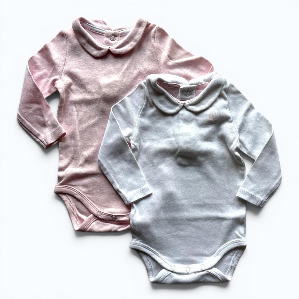 Lot de 2 bodies col claudine Obaïbi – 6 mois