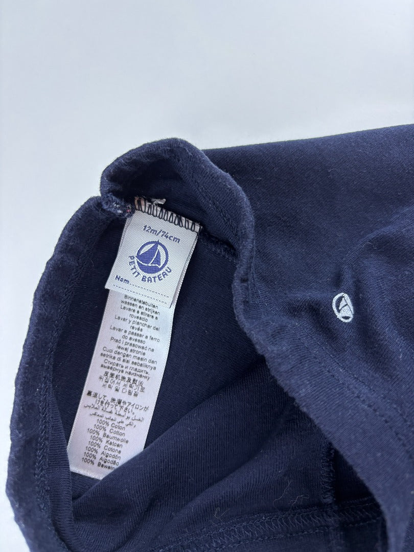 Ensemble Petit Bateau - 12 Mois - Marine - État : Excellent