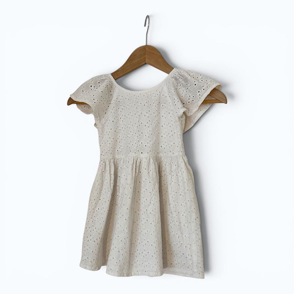 Robe fille Orchestra – 4 ans – broderie anglaise blanche