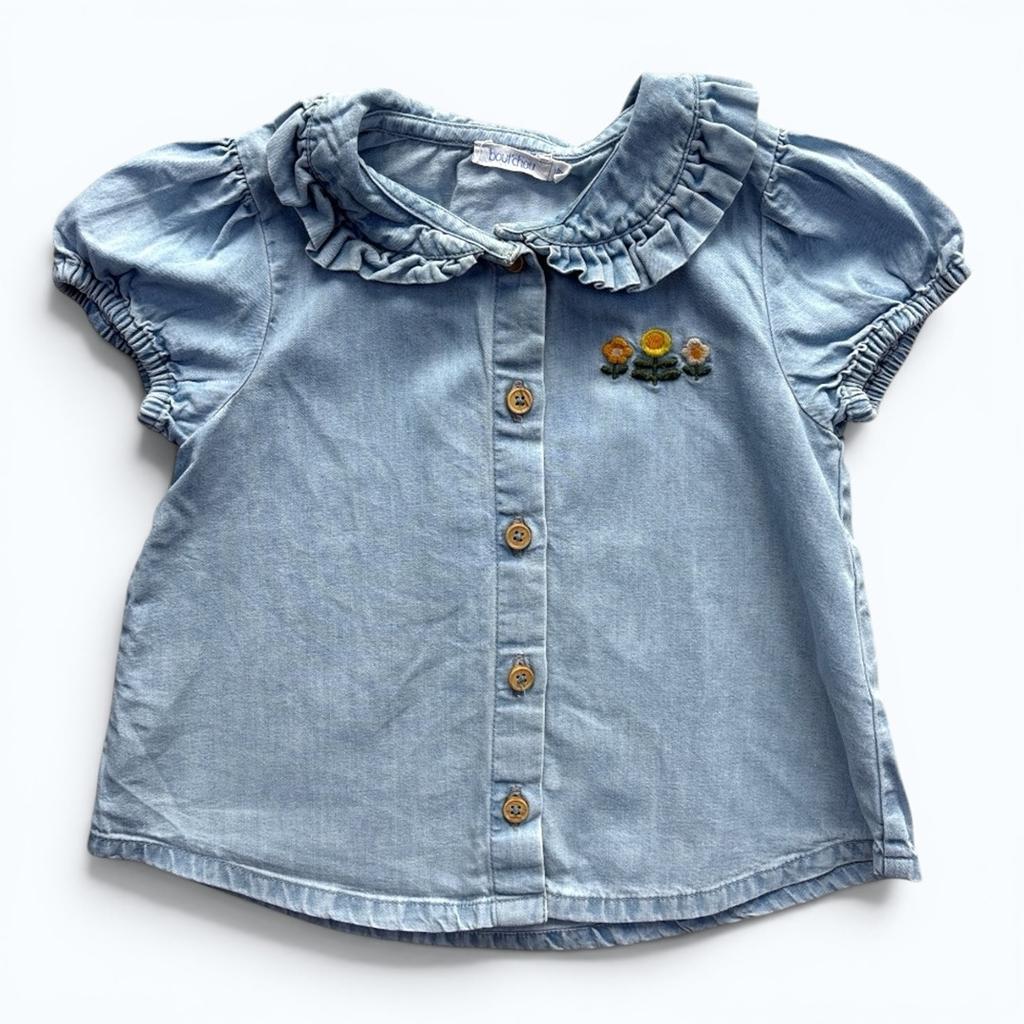 Chemise Bout'chou - 12 mois - Bleu - État : Excellent