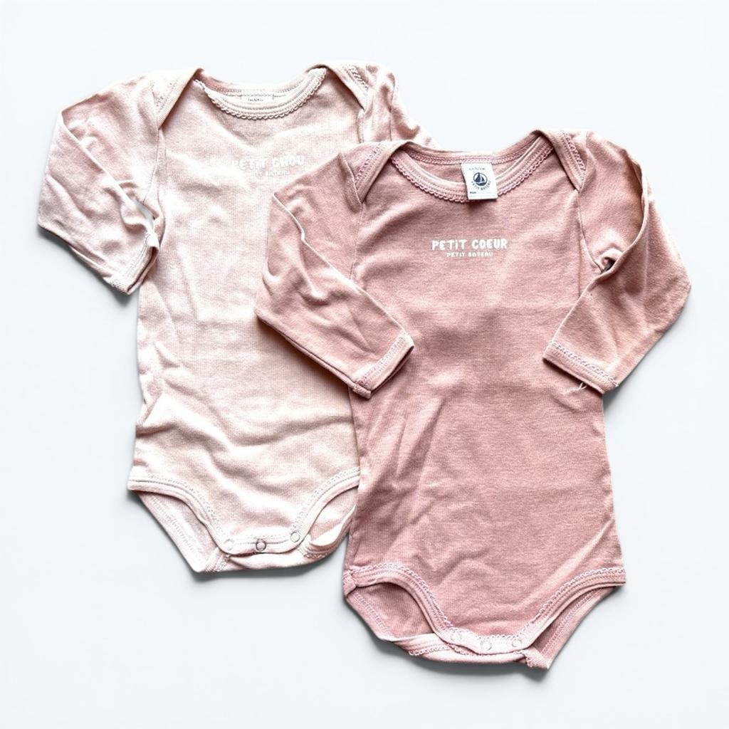 2 Bodies Petit Bateau - 6 Mois - Rose - État : Excellent