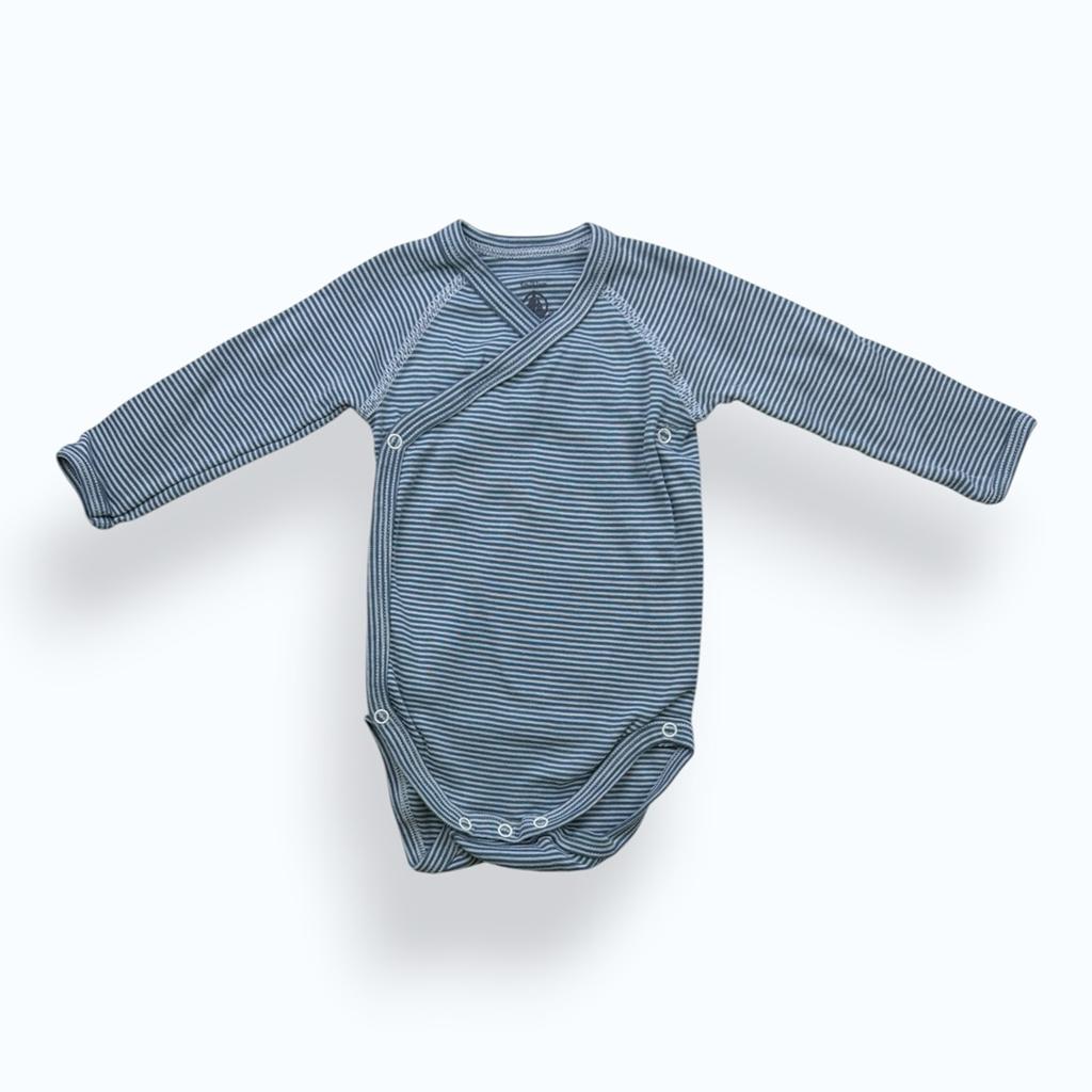 Body Petit Bateau - 6 Mois - Bleu Blanc - État : Excellent