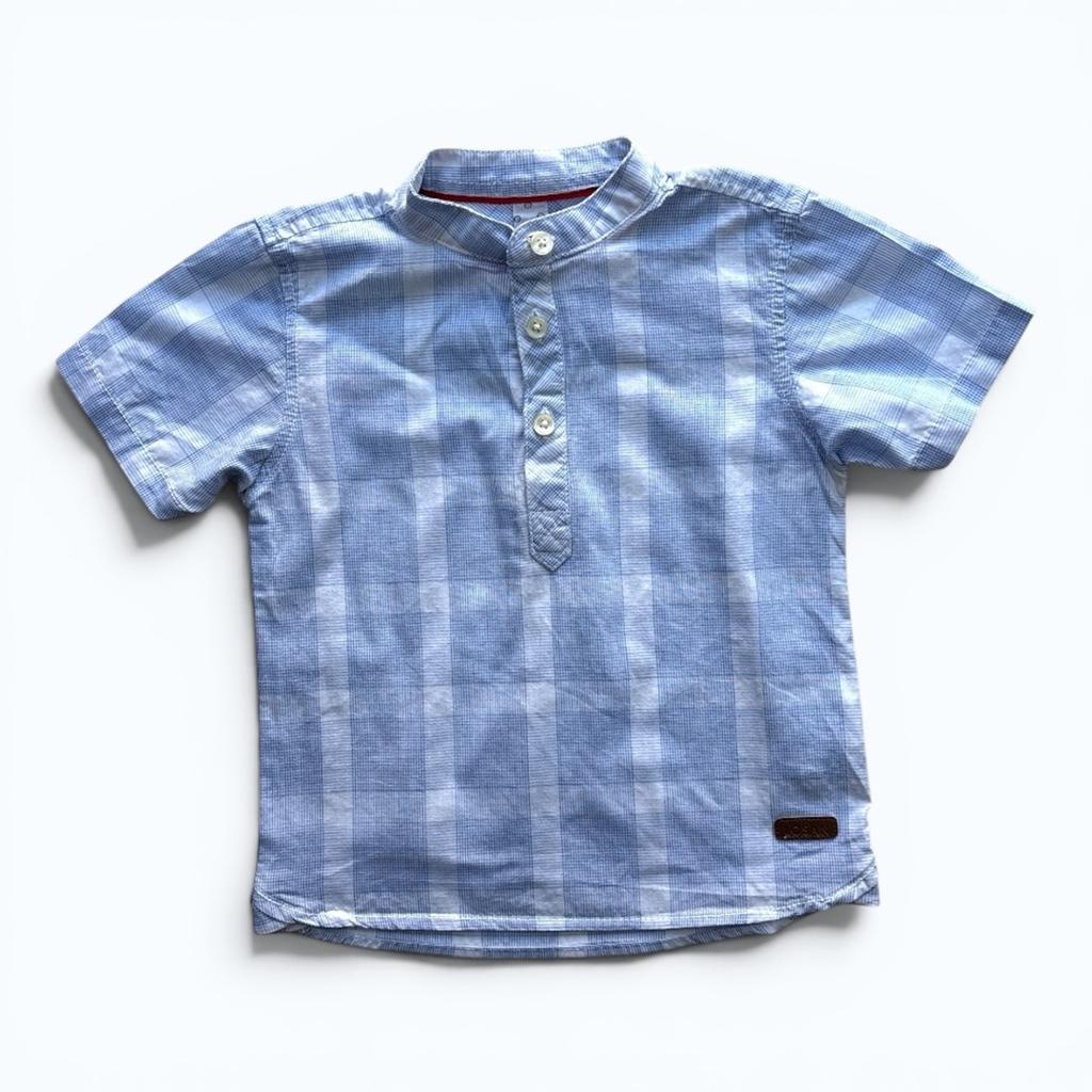 Chemise Manches Courtes Losan - 9-12 Mois - Bleu - État : Excellent