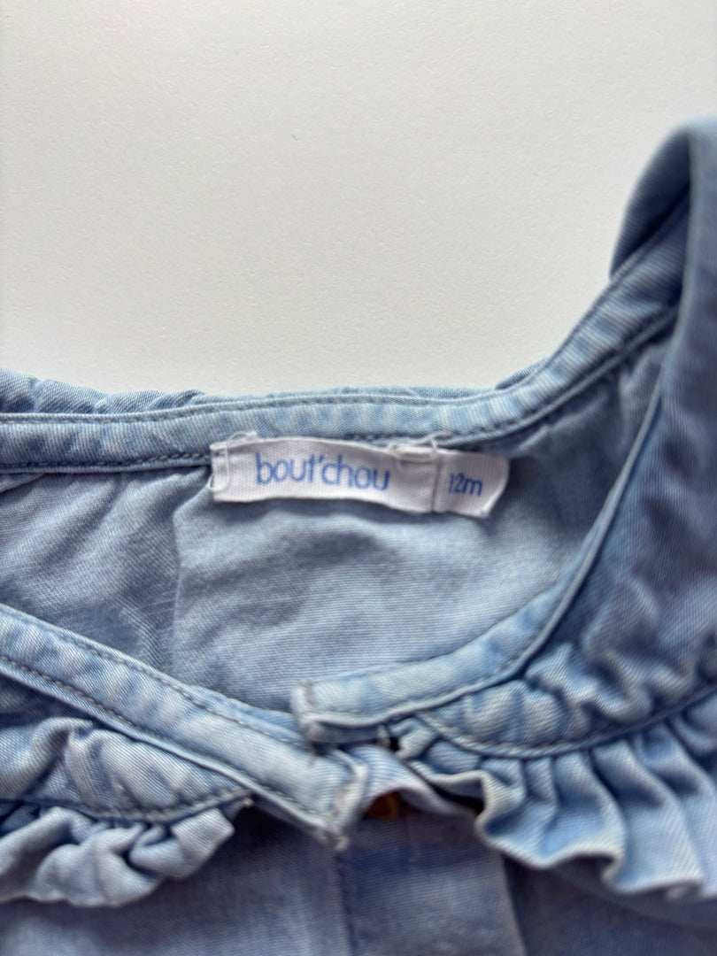 Chemise Bout'chou - 12 mois - Bleu - État : Excellent