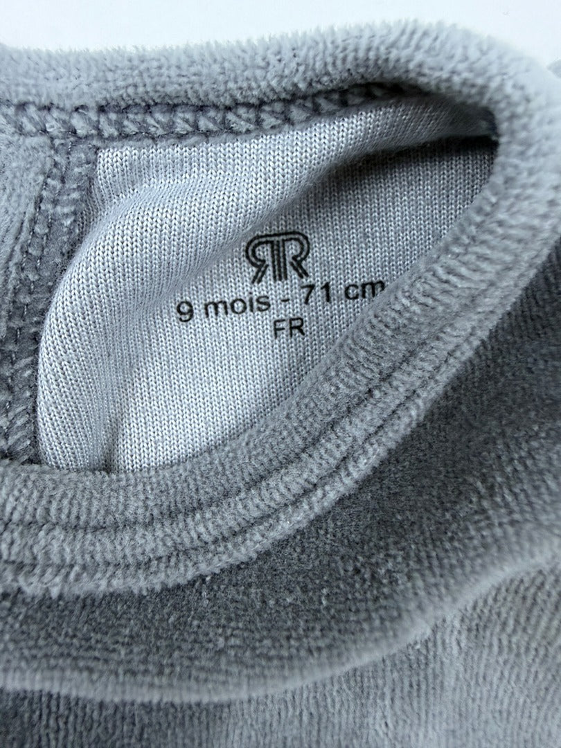 Grenouillère La Redoute - 9 Mois - Gris - État : Excellent