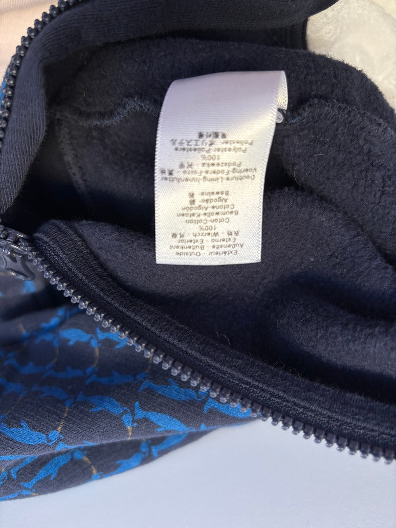 Gilet Zippé Petit Bateau - 12 Mois - Bleu - État : Excellent