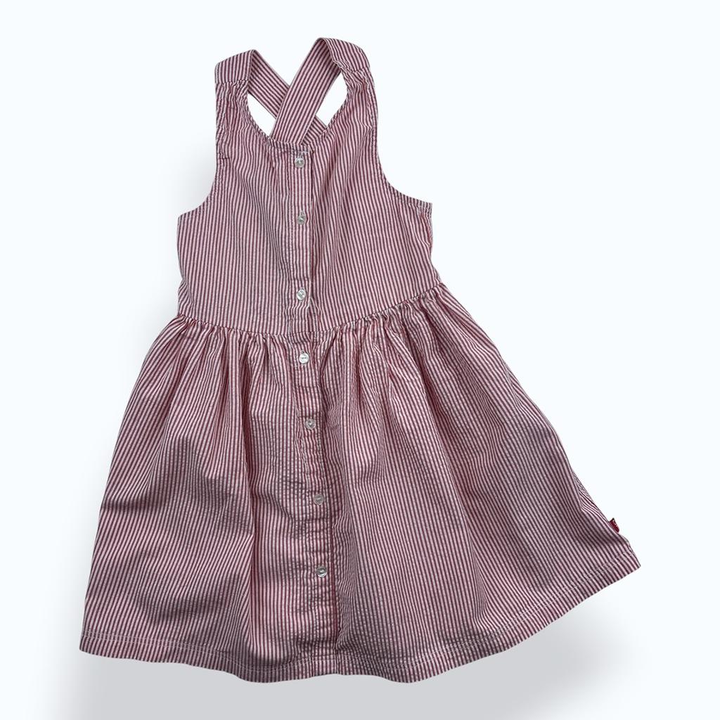 Robe Courte Okaïdi - 6 Ans - Rouge / Blanc - État : Très Bon