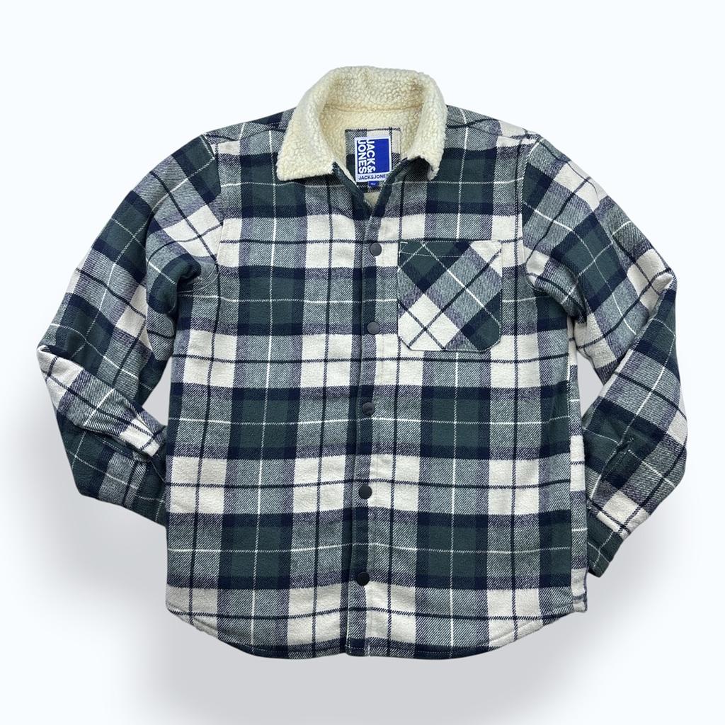 Veste Polaire Jack & Jones - 12 Ans - Vert/blanc - Très Bon État