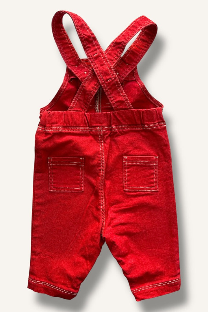 Salopette Petit Bateau - 6 mois - rouge - État : Excellent