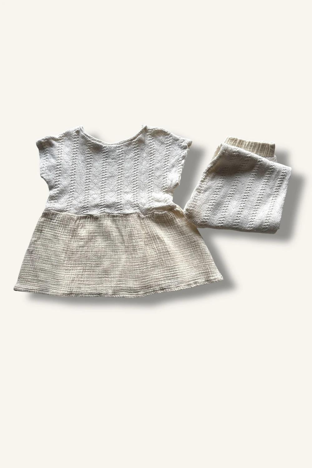 Ensemble 2 pièces Zara 4-5 ans – maille texturée & bas ample