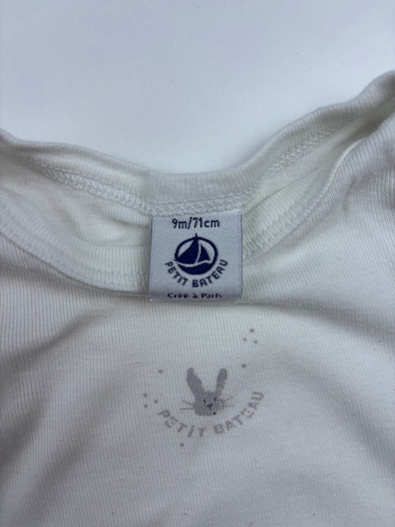 Body Petit Bateau - 9 mois - Blanc - État : Excellent