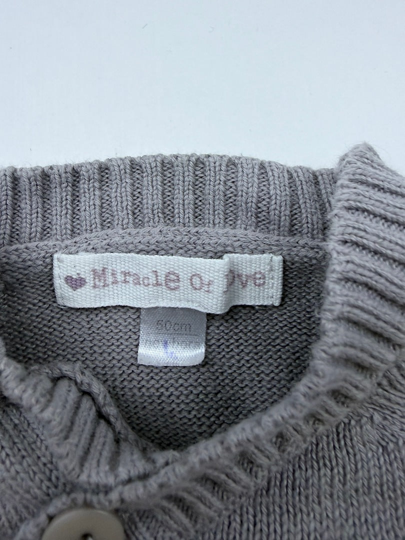 Gilet Miracle Of Love - Naissance 50 cm - Gris - État : Excellent