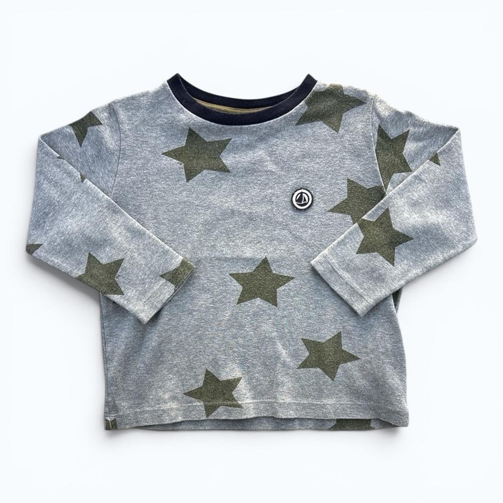 T-shirt manches longues Petit Bateau - 4 ans - Gris - État : Excellent