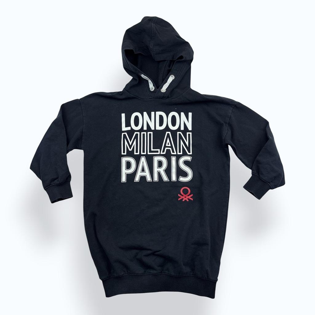 Sweat Benetton - 10 Ans - Noir - Très Bon État