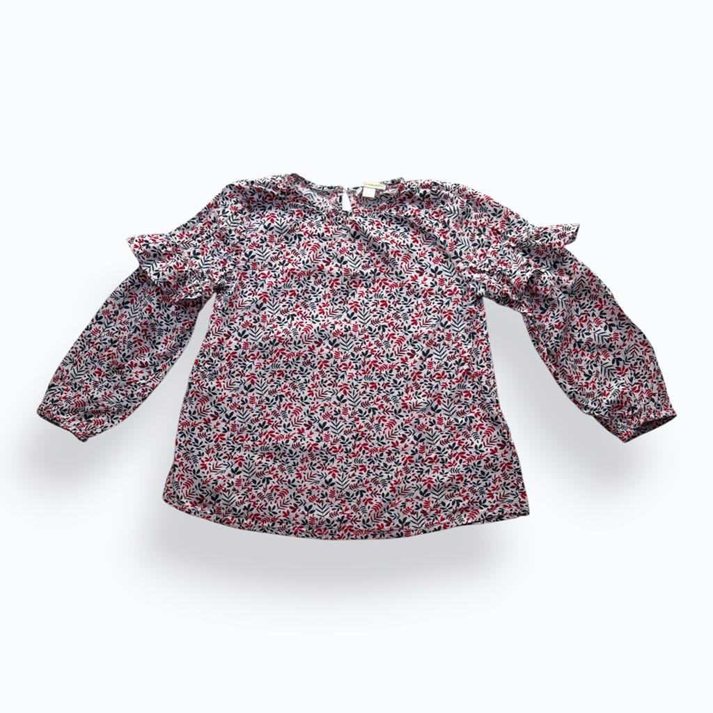 Blouse Vertbaudet - 6 Ans - Blanc Et Rouge - État : Excellent