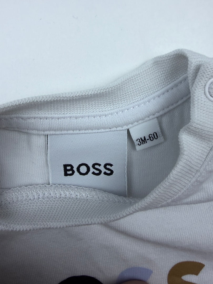 T-shirt Boss - 3 Mois - Blanc - État : Excellent