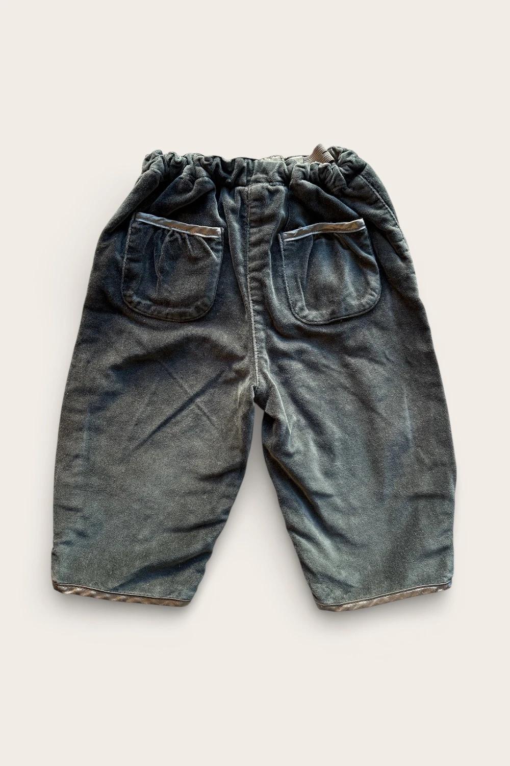 Pantalon velours Bleu foncé Natalys 12 mois