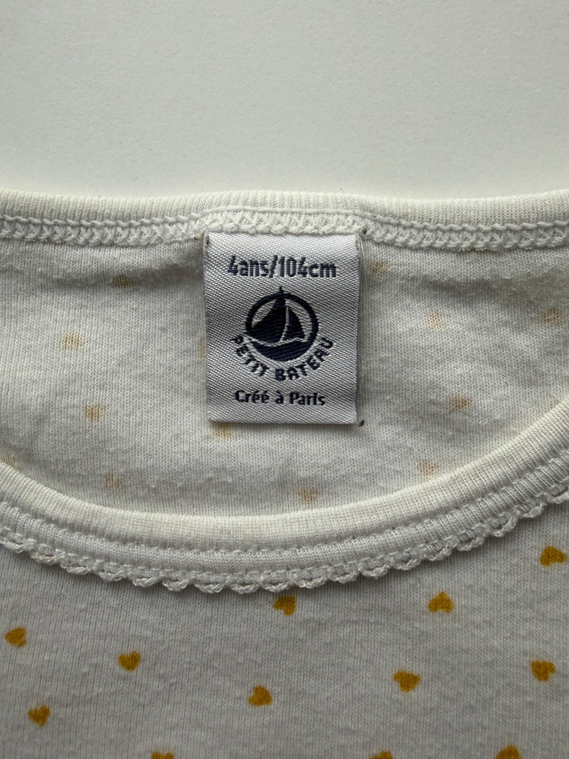 T-shirt Petit Bateau - 4 Ans - Blanc - État : Excellent