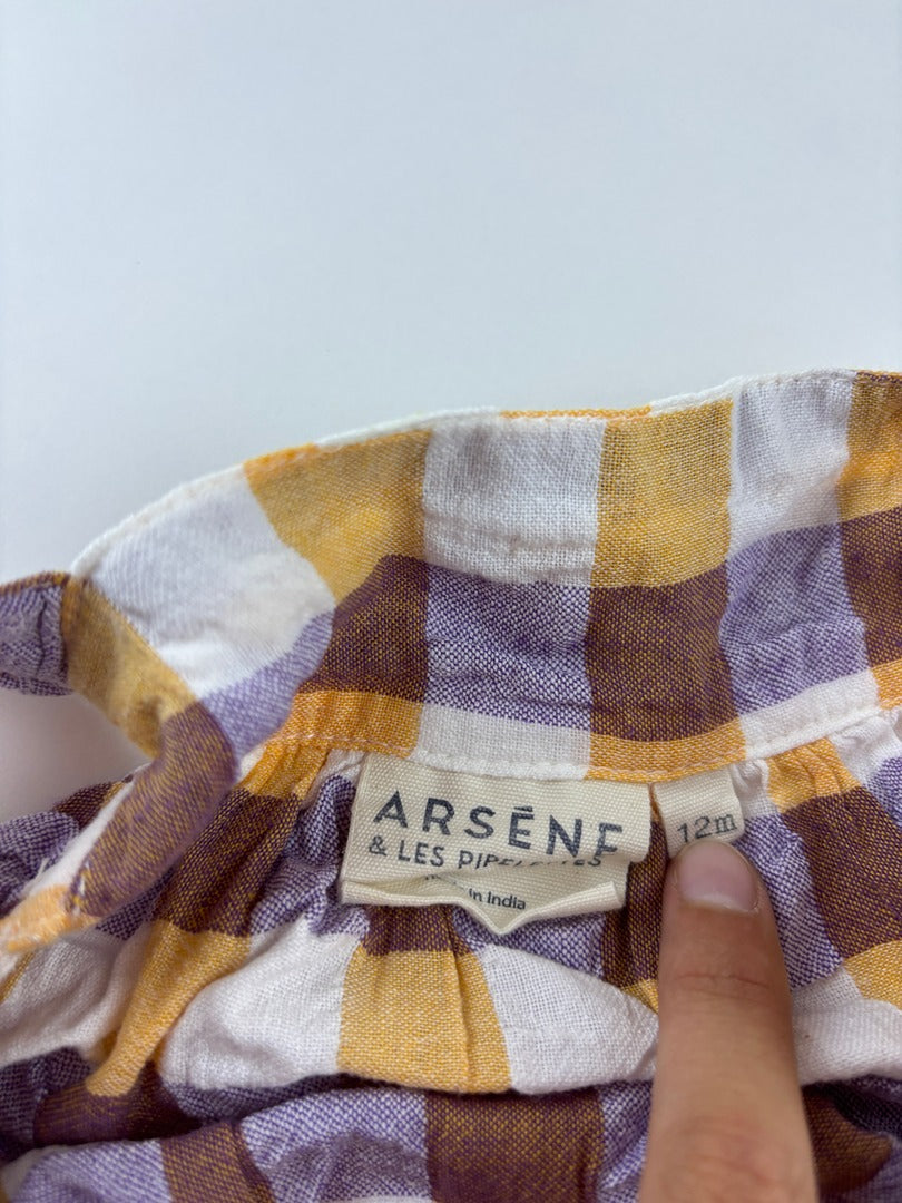 Robe Arsène & Pipelettes - 12m - Jaune violet - État : Excellent