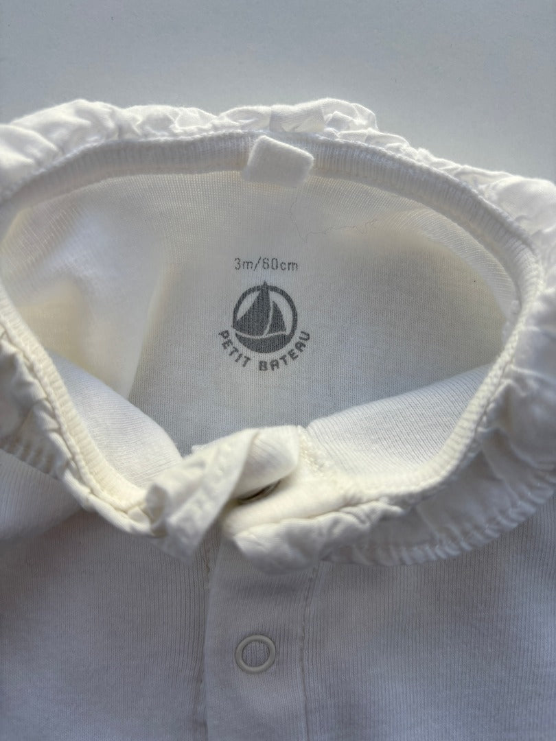 Body Petit Bateau - 3 mois - Blanc - État : Excellent