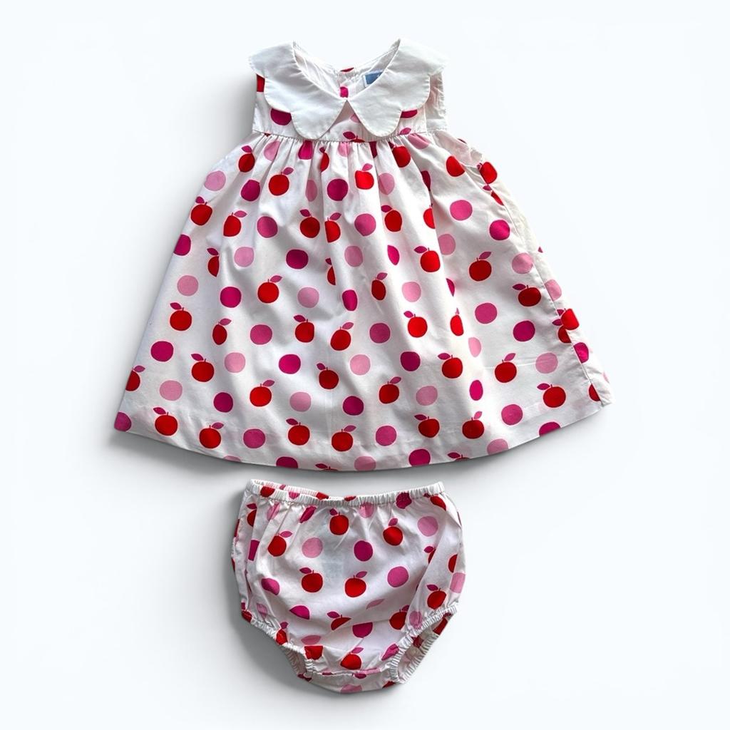 Ensemble Robe + culotte Jacadi - 12 mois - Blanc - État : Excellent