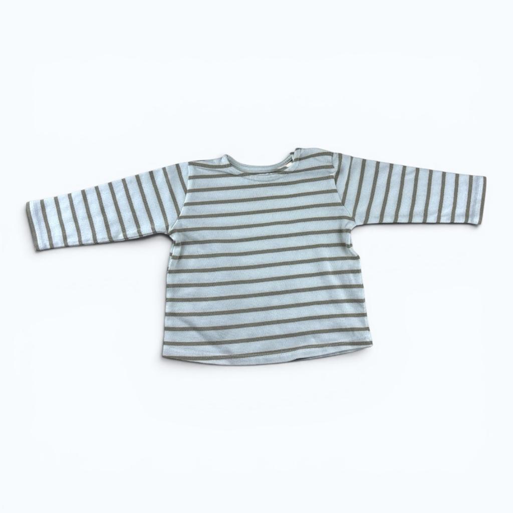 T-shirt manches longues Zara - 6-9 mois - Blanc - État : Excellent
