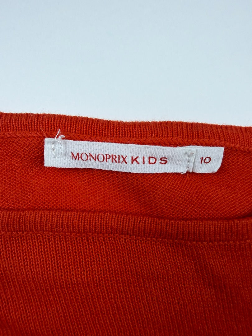 Pull Monoprix Kids - 10 Ans - Rouge - État : Excellent