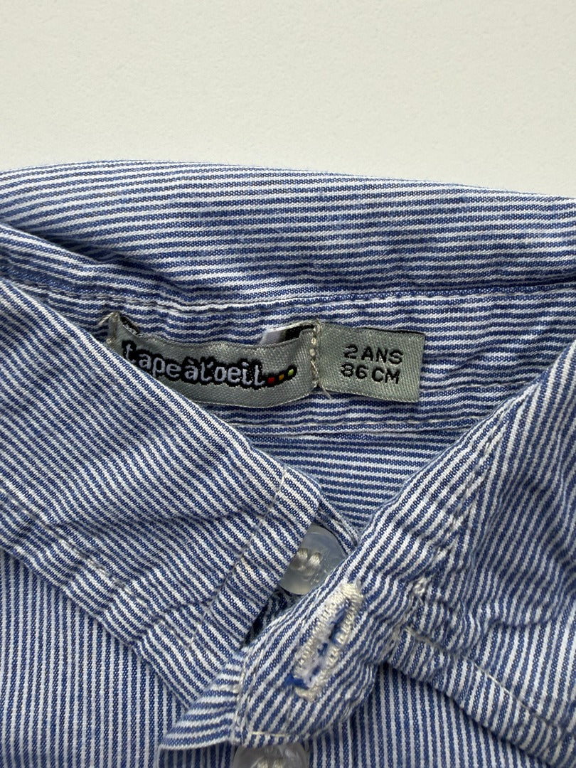 Chemise Tape à l'œil - 24 mois - Bleu - État : Excellent