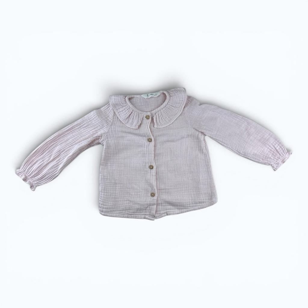 Chemise Mango - 12 Mois / 74 Cm - Rose - État : Excellent