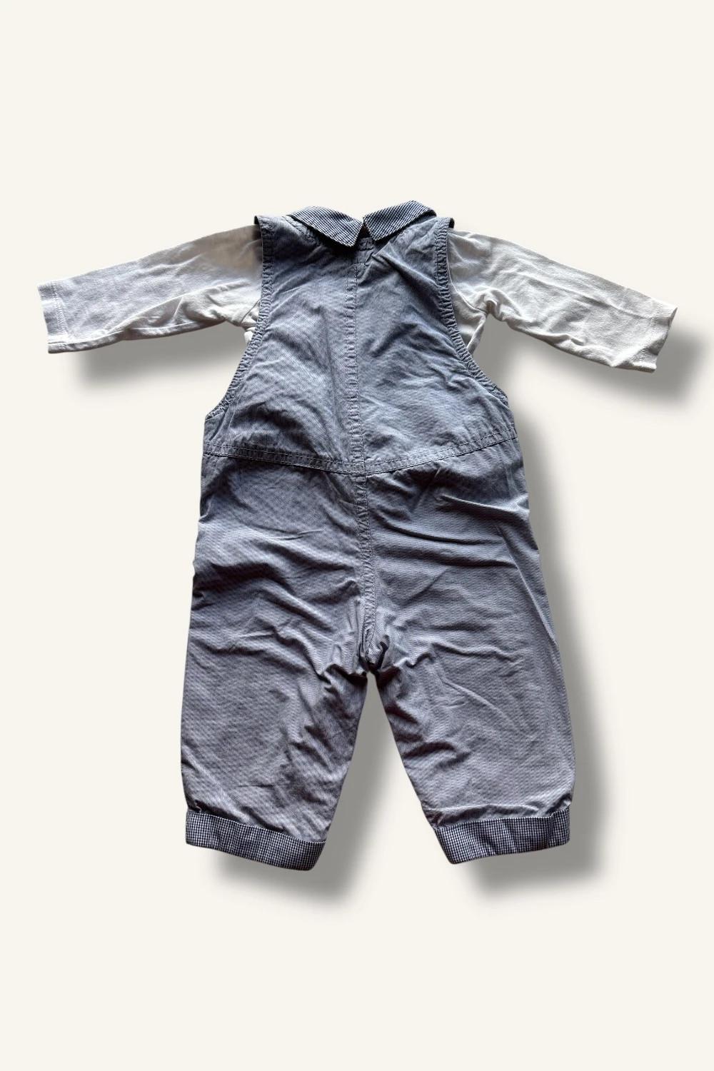 Ensemble salopette et t-shirt 6 mois