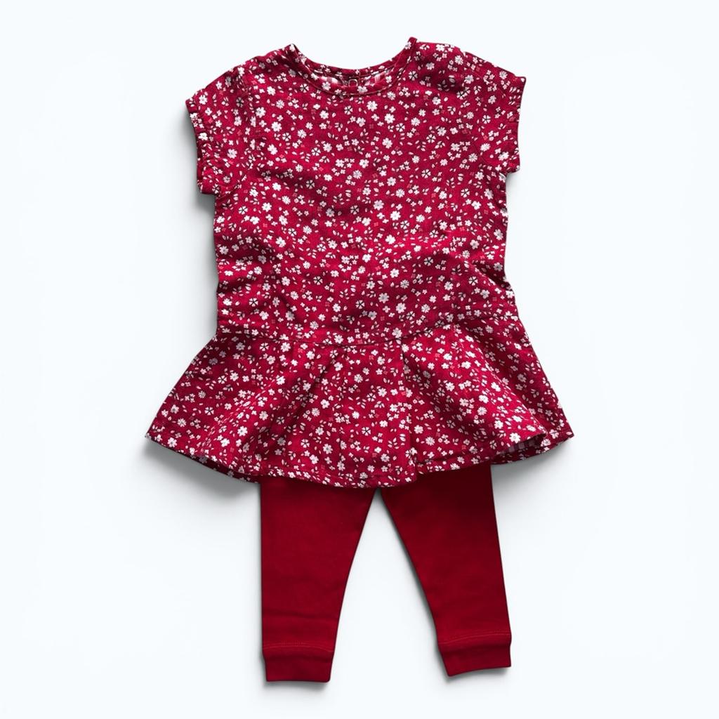 Ensemble Petit Bateau - 12 mois - Rouge - État : Excellent